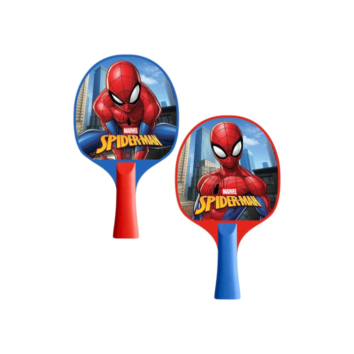 Set Ping-Pong pentru copii, 2 palete de tenis, 5 mingi, fileu cu ventuze, bază cu tijă flexibilă, multicolor, Spiderman [6]