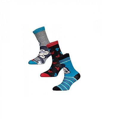 Set 3 perechi șosete băieți, albastru/negru/gri Disney, Mickey Mouse [1]