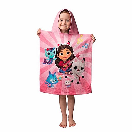 Poncho - Prosop tip poncho, multicolor, 50 x 115 cm, 100% bumbac, Gabby's Dollhouse