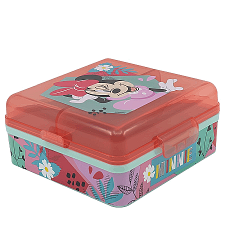 Cutii sandwich - Cutie sandwich, multicompartimente, multicolor, fără BPA, Being, Minnie Mouse
