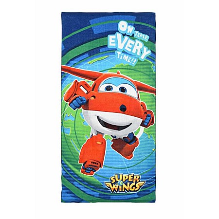 De baie - Prosop de baie pentru copii, multicolor, 140x70 cm, Every Time, Super Wings
