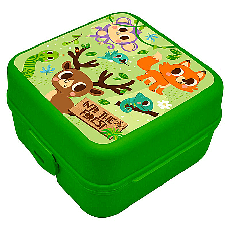 Cutii sandwich - Cutie sandwich, multicompartimente, multicolor, fără BPA, Into the Forest