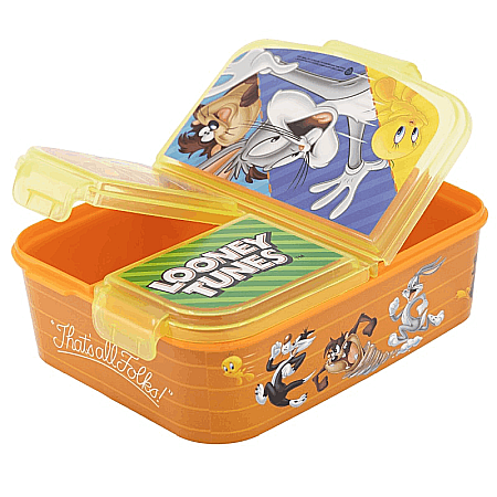 Cutii sandwich - Cutie sandwich, multicompartimente, multicolor, fără BPA, Heroes, Looney Tunes