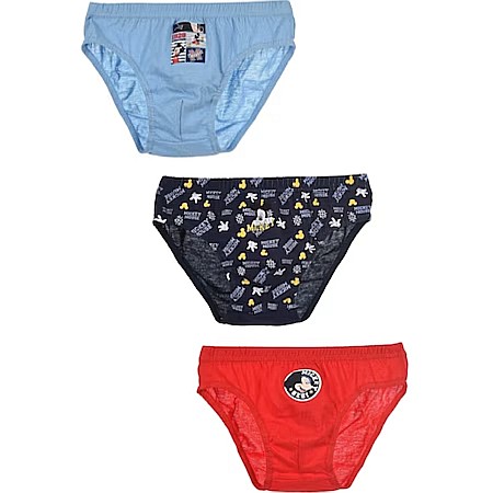 Chiloti si boxeri - Set 3 chiloți pentru băieți, 100% bumbac organic, multicolor, 1928, Mickey Mouse, Disney
