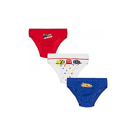 Chiloti si boxeri - Set 3 chiloți pentru băieți, 100 % bumbac, multicolor, Cars, Disney