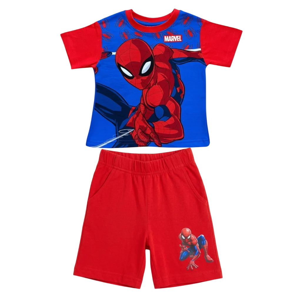 Seturi 2 piese - Compleu copii, 2 piese, mânecă scurtă, 100% bumbac, multicolor, Spiderman