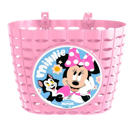 Accesorii - Coș pentru bicicletă, 20x15x15 cm, plastic, multicolor, Minnie Mouse, Disney