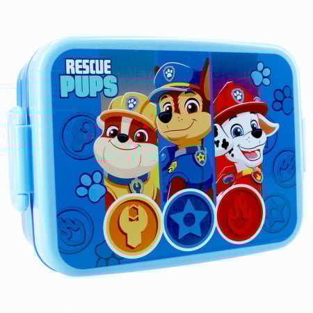 Cutii sandwich - Cutie sandwich multicolor, fara BPA, cu garnitura si inchidere ermetica, 16x13x5 cm, Lunch Bunch, Paw Patrol