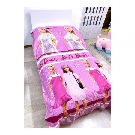 Cuvertură pentru pat, 250x150 cm, Roz, Barbie [1]