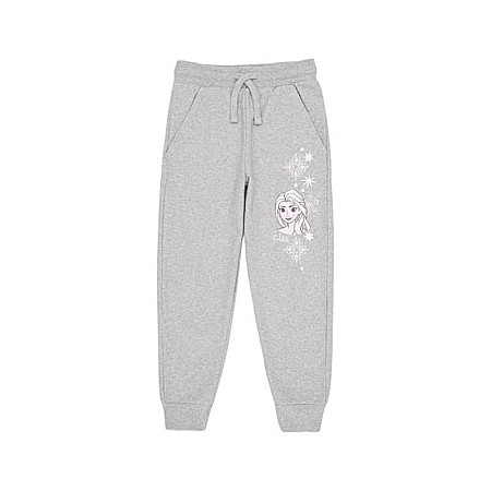Imbracaminte copii - Pantaloni trening fete, gri, buzunare laterale, Frozen