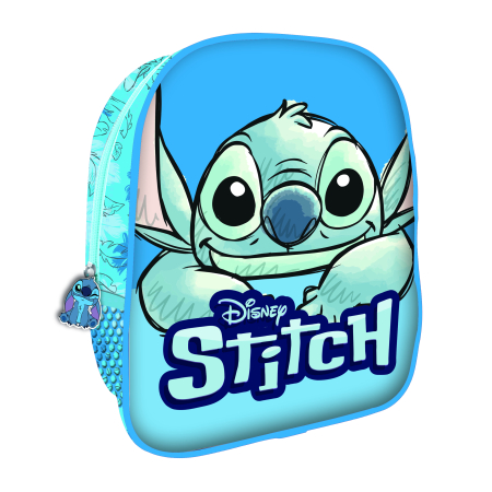 Gradinita si scoala - Ghiozdan gradinita, 26x22x10 cm, bretele ajustabile si intarite, multicolor, Happy,Stitch, Disney