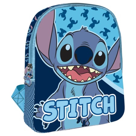 Ghiozdane si rucsacuri - Ghiozdan grădiniță, 30x24x10 cm, bretele ajustabile și întărite, albastru, Happy, Stitch, Disney