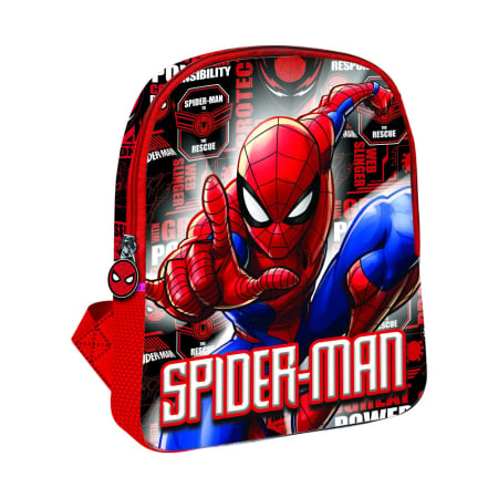 Gradinita si scoala - Ghiozdan grădiniță, 30x24x10 cm, bretele ajustabile și întărite, rosu, Happy, Spiderman