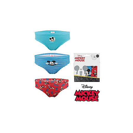 Set 3 chiloți pentru băieți, 100% bumbac, multicolor, Mickey Mouse [1]