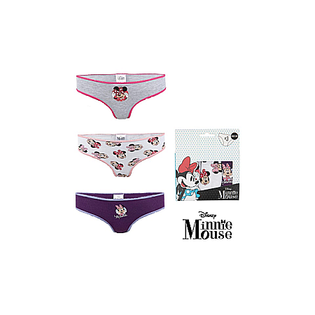 Set 3 chiloți pentru fetițe, 100% bumbac, multicolor, Minnie Mouse, Disney [1]