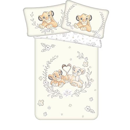 Set lenjerie pat copii, 100% bumbac, multicolor, 2 piese, 100×135 cm, 40×60, Lion King, Disney, 03