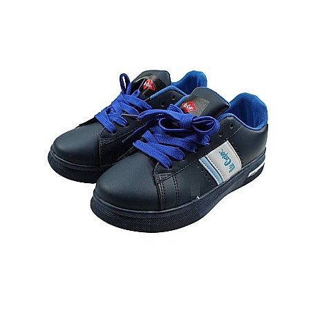 Incaltaminte sport - Pantofi sport din piele ecologică cu detalii holografice, albastru, NA, Lee Cooper