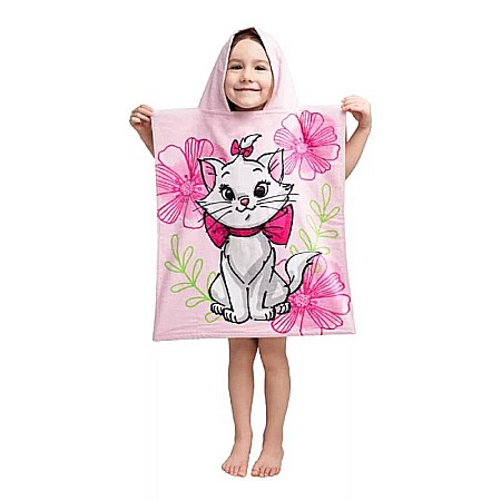 Poncho - Prosop poncho copii Disney Marie, Bumbac, 50 x 115 cm, Multicolor