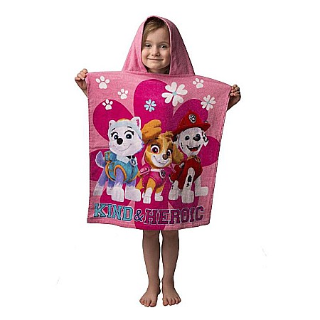 Poncho - Poncho copii, Paw Patrol, 50x115cm, Roz