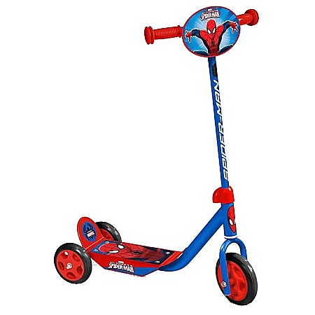 Trotinete - Trotinetă pentru fetițe cu 3 roți, multicolor, 2-5 ani, max 20 kg, ghidon reglabil, platformă antialunecare, Spiderman