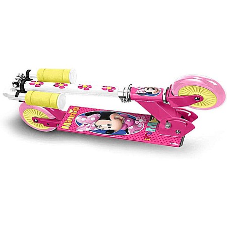 Trotinetă pliabilă cu 2 roți 3 ani +, multicolor, ghidon ajustabil, mânere pliabile, platformă antiderapantă, frână posterioară cu piciorul, Minnie Mouse [2]