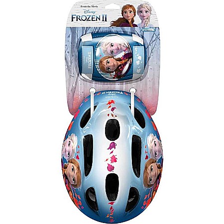 Set protecție pentru copii, cască cu mărime reglabilă, genunchiere și cotiere, multicolor, 3-6 ani, Frozen [2]