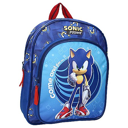 Ghiozdan cu două compartimente, multicolor, 30x25x11 cm, cu bretele ajustabile și căptușite, Sonic Supreme Power