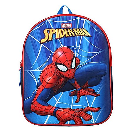 Ghiozdane si rucsacuri - Ghiozdan 3D, Vadobag, Spiderman Stop Laughing, cu bretele ajustabile și căptușite, multicolor, 32x26x11 cm