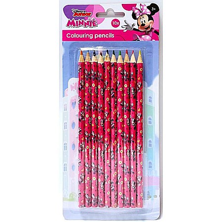 Rechizite - Set 10 creioane colorate, multicolor, Minnie Mouse