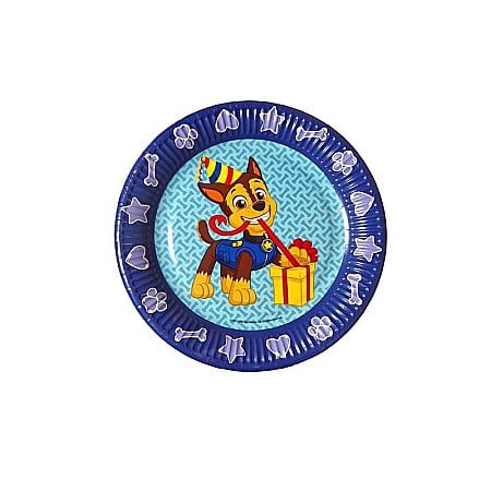 Articole petrecere - Set 6 farfurii carton, multicolor, diametru 23 cm, Chase, Paw Patrol