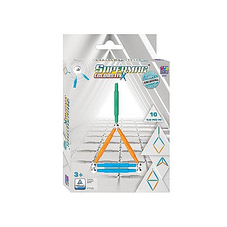 Magnetice - Set Jucării Magnetice pentru construcții, Interactiv, Educațional și Creativ, Dezvoltă Concentrarea și Răbdarea pentru Adulți și Copii 3+ ani, 10 piese, Supermag