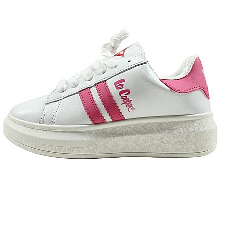 Incaltaminte sport - Pantofi sport din piele ecologică cu detalii holografice, alb, PI, Lee Cooper