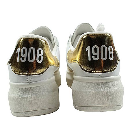 Pantofi sport din piele ecologică cu detalii holografice, alb, GO, Lee Cooper [4]