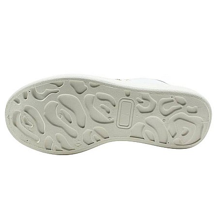 Pantofi sport din piele ecologică cu detalii holografice, alb, GO, Lee Cooper [5]