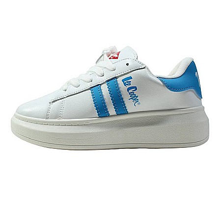 Incaltaminte sport - Pantofi sport din piele ecologică cu detalii holografice, alb, BL, Lee Cooper