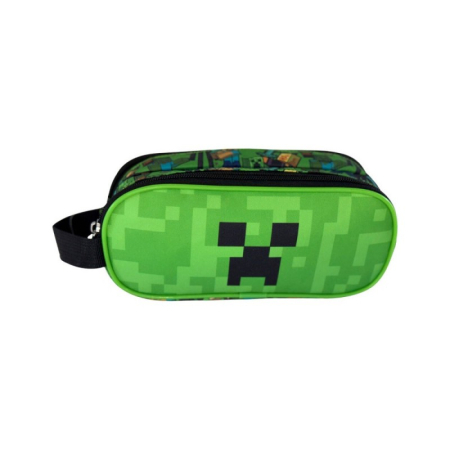 Ghiozdane si rucsacuri - Penar cu două compartimente 23x10x6 cm, multicolor, Happy, Minecraft