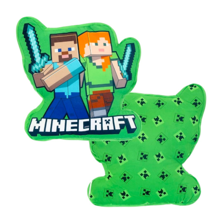 Pernă 3D, 40 cm, verde, Happy, Minecraft [2]