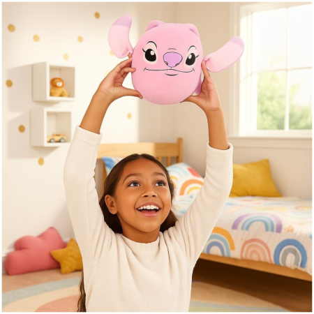 Pernă din pluș super moale, squishy, pentru copii, roz, 32 cm, Happy, Stitch [1]