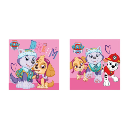 Perne decorative si calatorie - Pernă pentru copii cu două fețe, 38x38 cm, roz, Fun, Paw Patrol