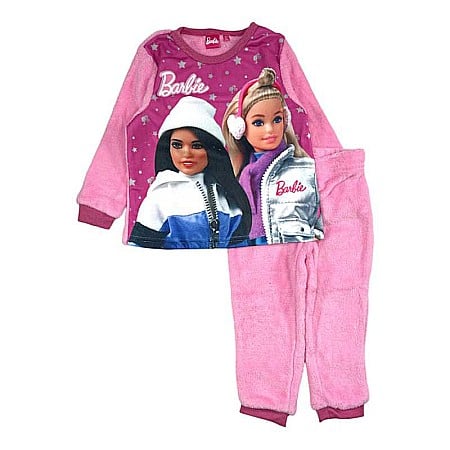 Pijamale - Pijama copii, cu mânecă lungă, cocolino, roz, Barbie