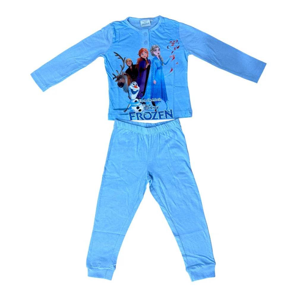 Pijamale - Pijamale copii, 100% bumbac, albastru, Hero, Frozen, Disney