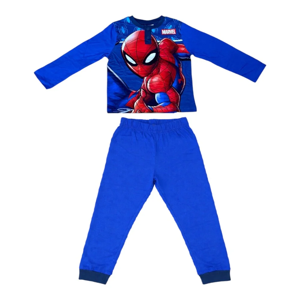 Pijamale copii, 100% bumbac, albastru, Hero, Spiderman