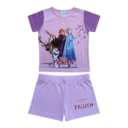 Pijamale - Pijamale copii, mânecă scurtă, 100% bumbac, mov, Hero, Frozen