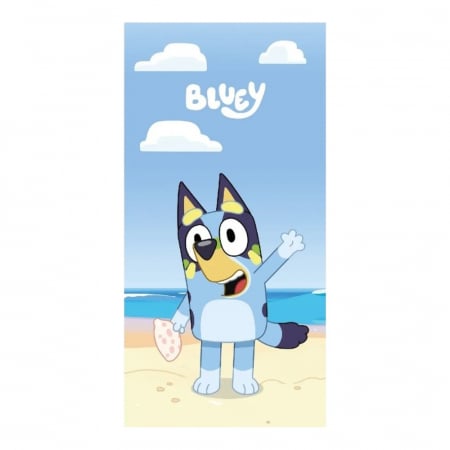 Prosop de baie pentru copii, 100% bumbac, multicolor, 70x140 cm, Bluey