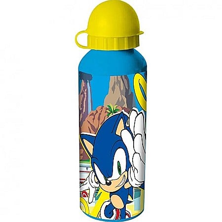 Sticle - Sticlă apă pentru copii, din aluminiu, 500 ml, multicolor, Movie, Sonic