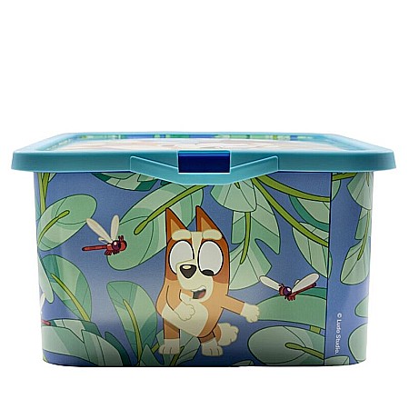 Camera copiilor - Cutie depozitare jucării, Bluey, 15x38,7x28,7 cm, 13 l, Albastru