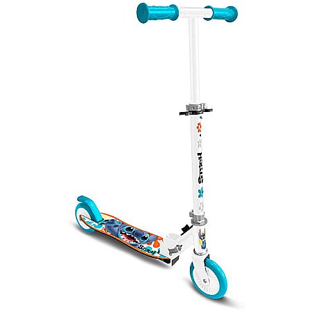 Trotinete - Trotinetă pliabilă cu 2 roți 3 ani +, sarcina maximă 50 kg, rulmenți ABEC 5, multicolor, ghidon ajustabil, mânere pliabile, platforma antiderapantă, frână posterioară cu piciorul, Stitch