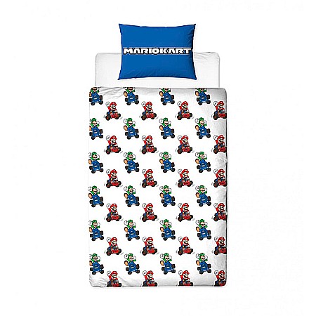 Lenjerii de pat copii, Super Mario 2 piese 140x200 cm, 60x70 cm Bleumarin [2]
