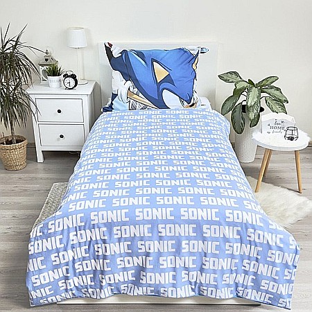 Set lenjerie de pat 2 piese, Reversibilă, multicolor, 100% bumbac, 140 x 200 cm, 70 x 90 cm, Sonic [1]