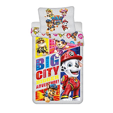 Set lenjerie pat copii, 100% bumbac, multicolor, 2 piese, 140×200 cm, 70×90, Paw Patrol, pp303